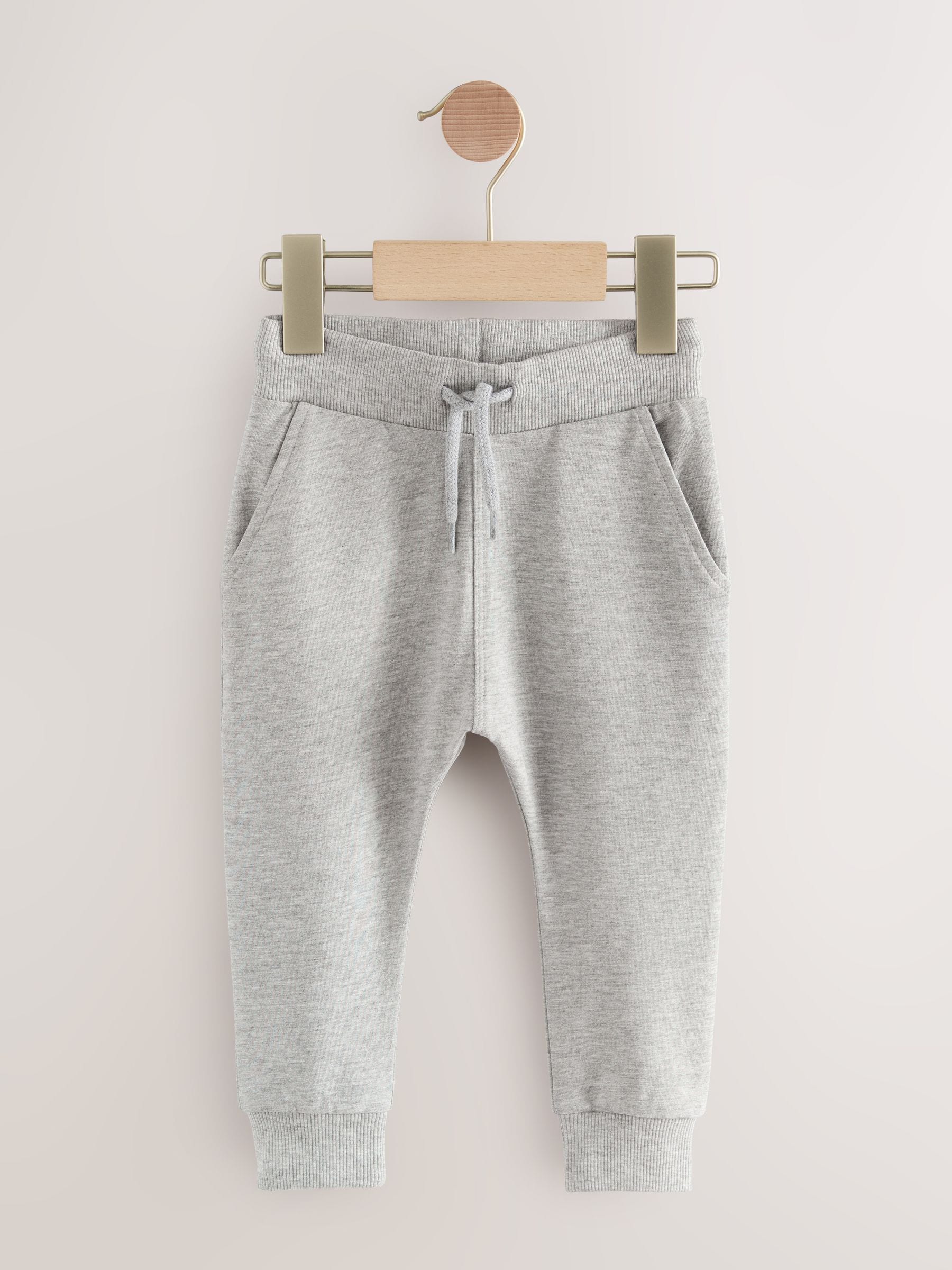Stone/Tan Brown/Grey Skinny Fit Joggers 5 Pack (3mths-7yrs) image 5