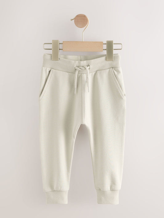Blue/Ecru/ Navy Blue Skinny Fit Joggers 5 Pack (3mths-7yrs) image 2