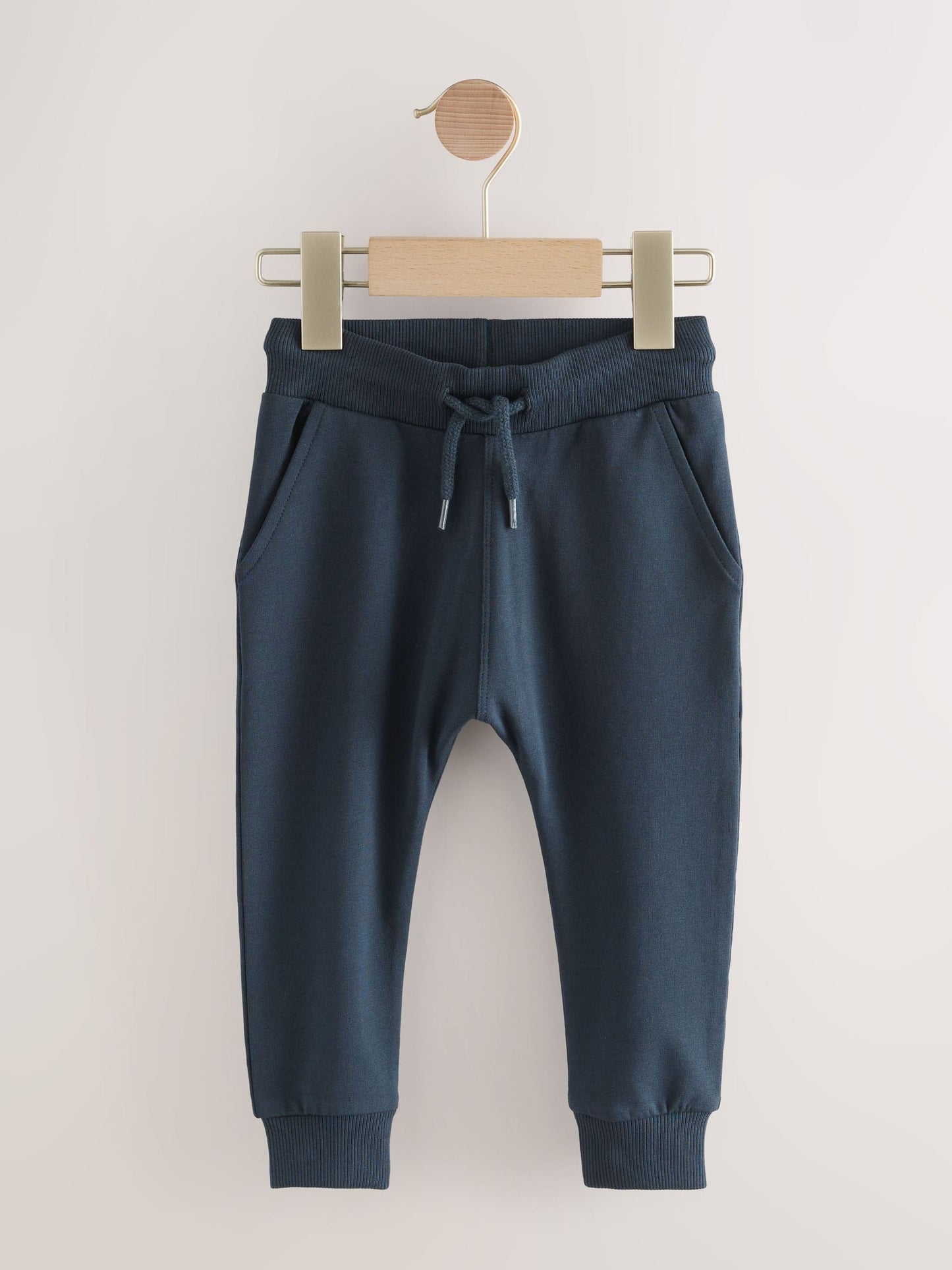 Blue/Ecru/ Navy Blue Skinny Fit Joggers 5 Pack (3mths-7yrs) image 7