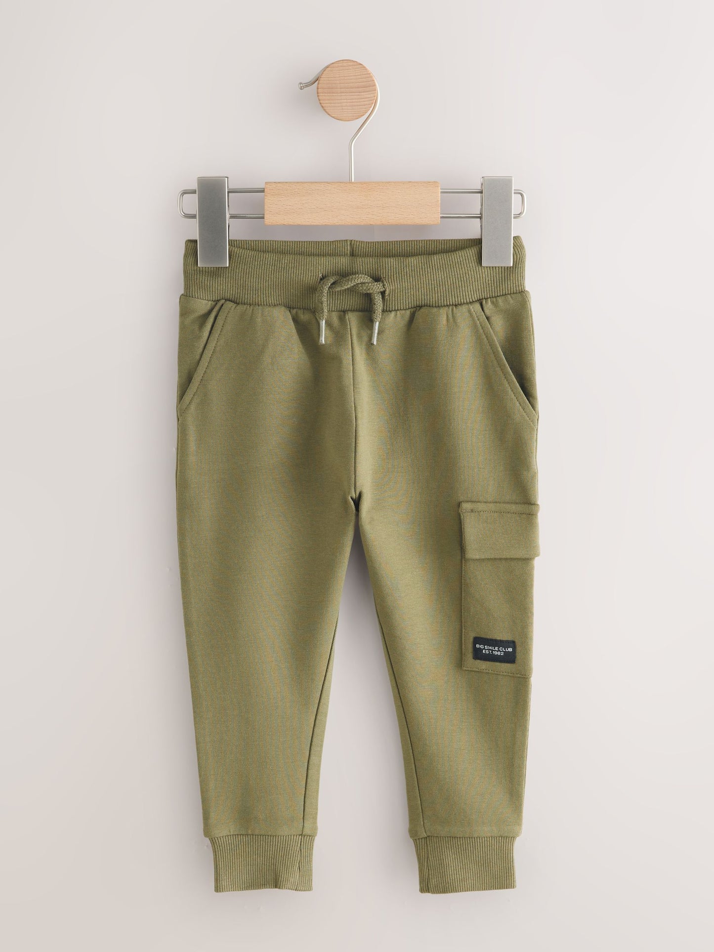 Black/Charcoal Grey/ Stone/Khaki Green Skinny Fit Joggers 5 Pack (3mths-7yrs) image 2