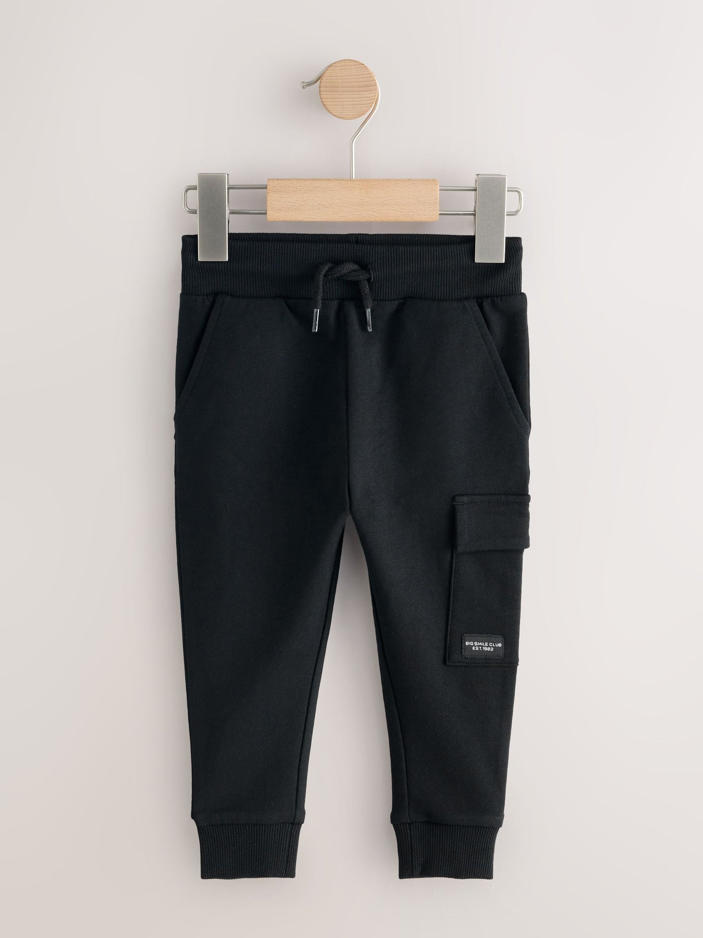 Black/Charcoal Grey/ Stone/Khaki Green Skinny Fit Joggers 5 Pack (3mths-7yrs) image 6