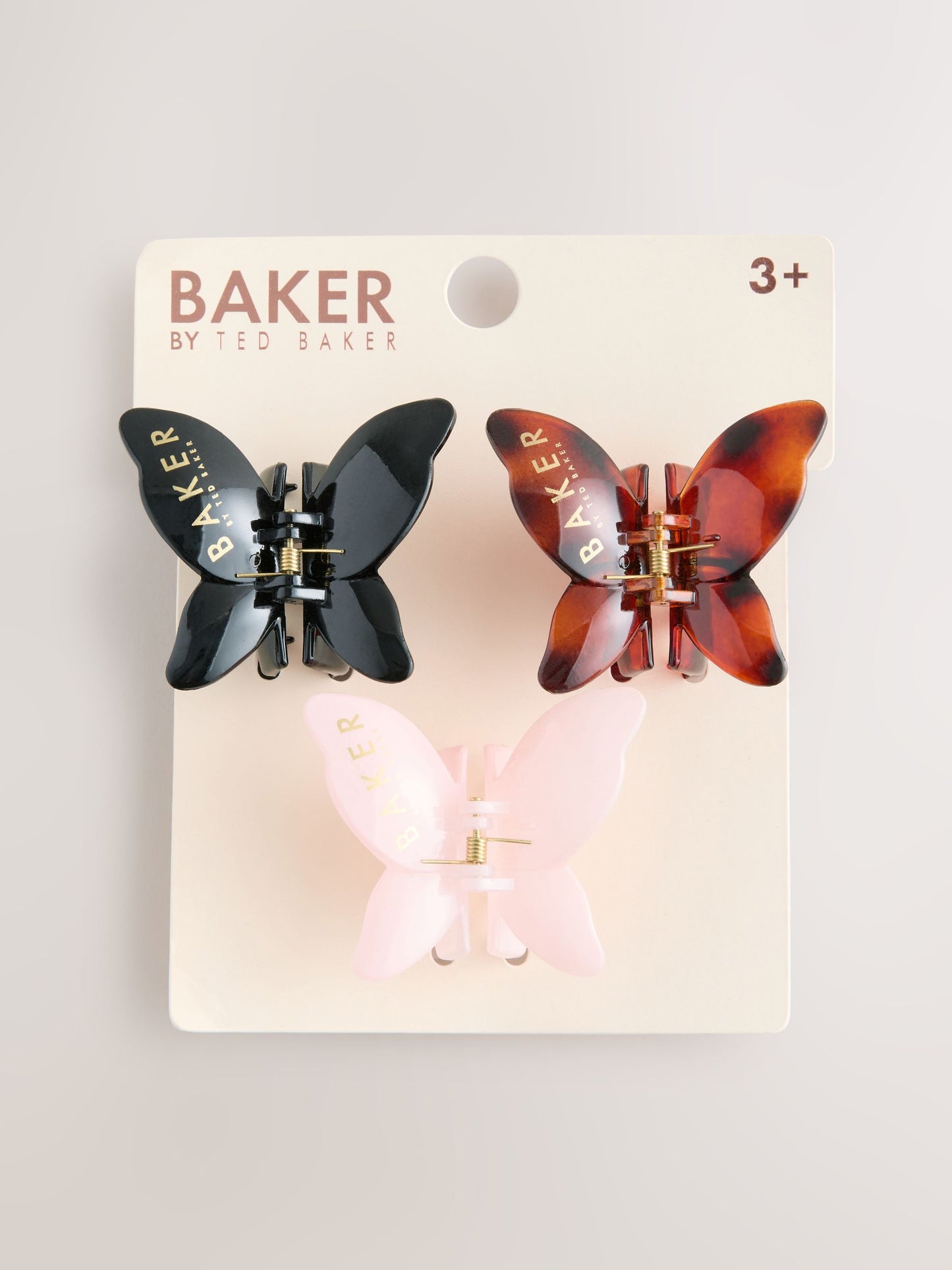 Baker by Ted Baker Girls Multi Back to School Butterfly Wing Claw Clips 3 Pack image 1