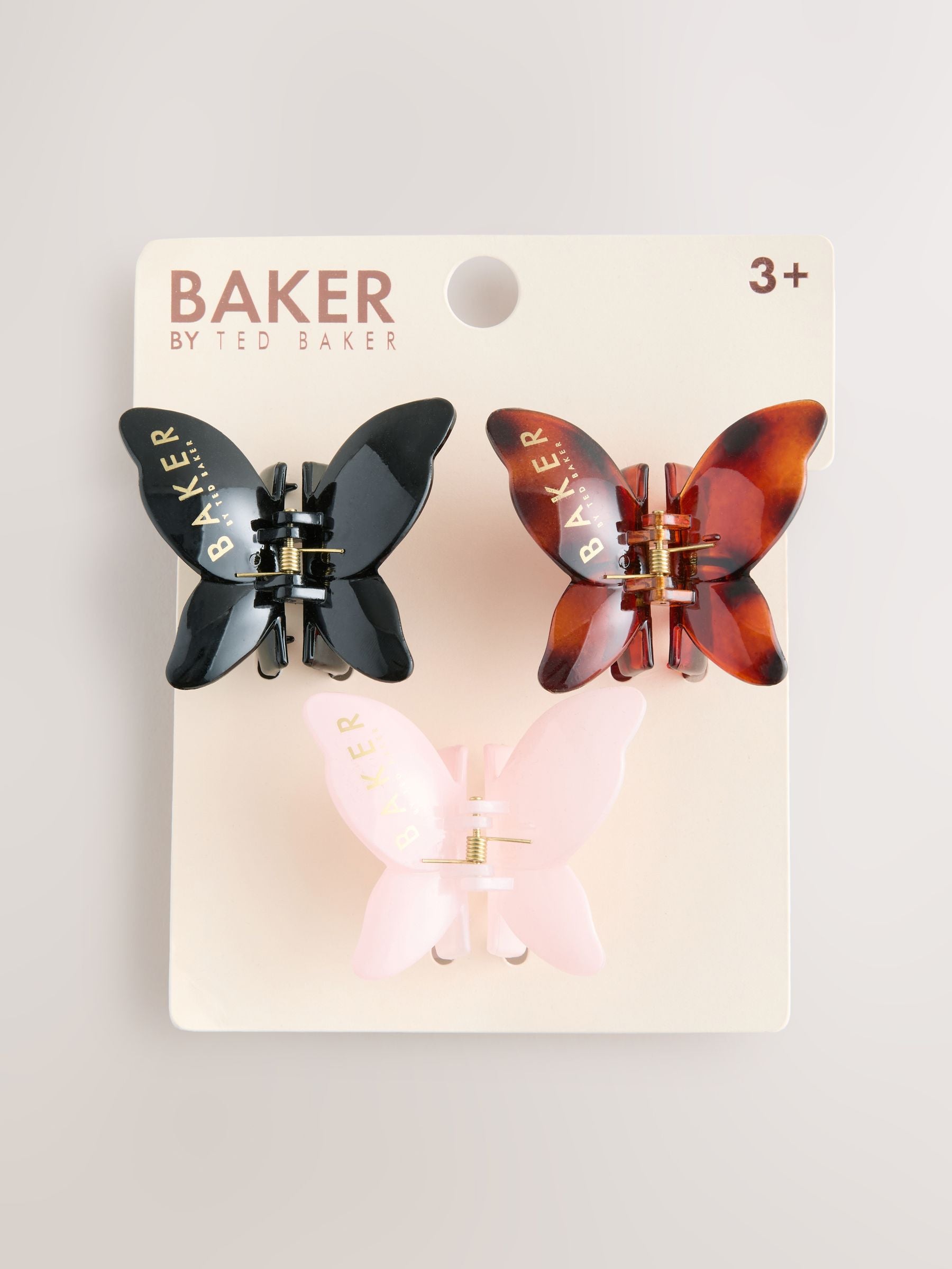 Baker by Ted Baker Girls Multi Back to School Butterfly Wing Claw Clips 3 Pack image 1