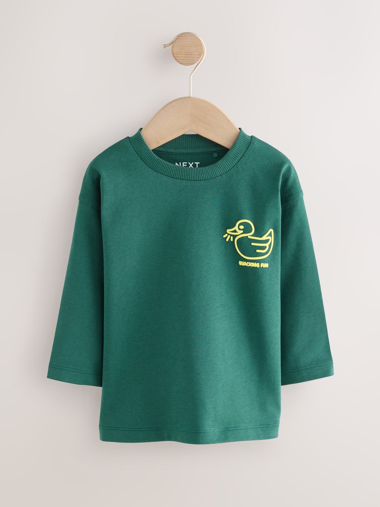 Green Duck Long Sleeves Semi Plain T-Shirt (3mths-7yrs) image 6