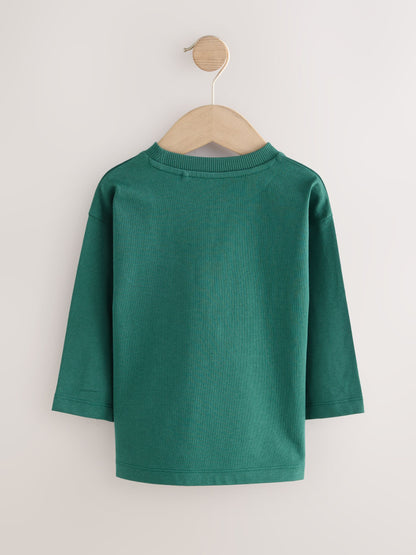 Green Duck Long Sleeves Semi Plain T-Shirt (3mths-7yrs) image 7