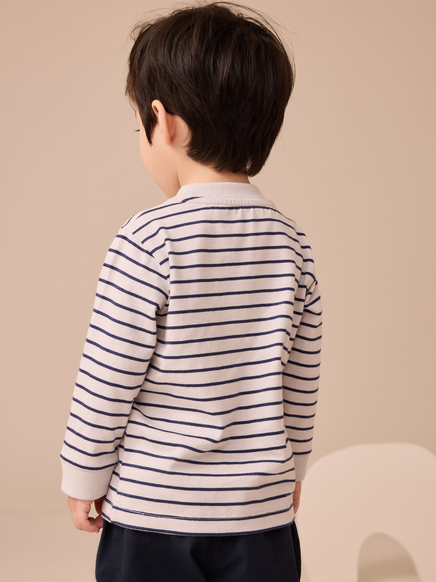 Dsiney Kidz - White/Blue Stripe Bear Car Long Sleeve Appliqué T-Shirt (3mths-7yrs) image 3