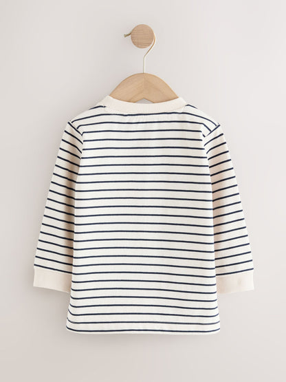 Dsiney Kidz - White/Blue Stripe Bear Car Long Sleeve Appliqué T-Shirt (3mths-7yrs) image 6