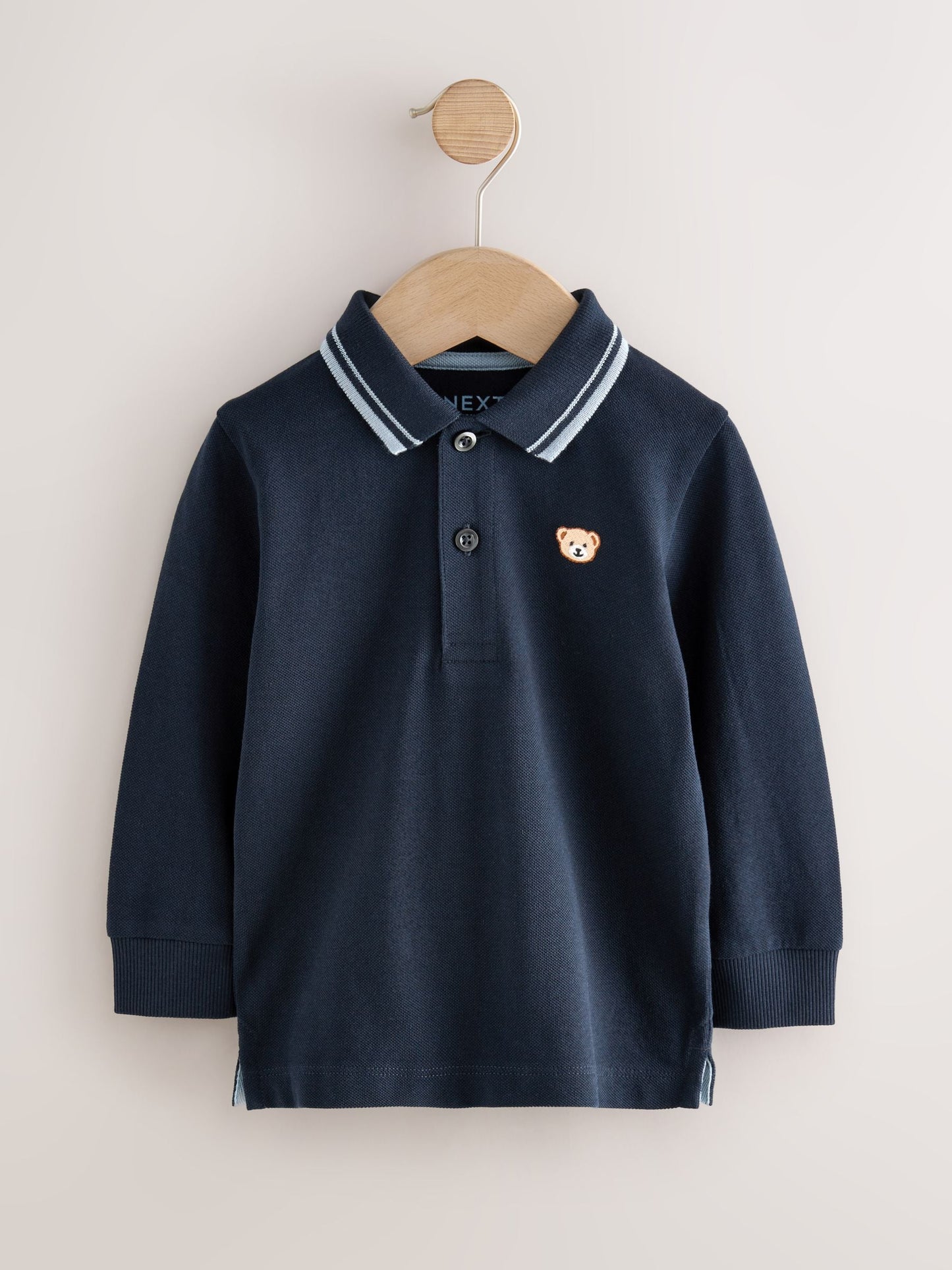 Dsiney Kidz - Navy Long Sleeve Polo Shirt (3mths-7yrs) image 1