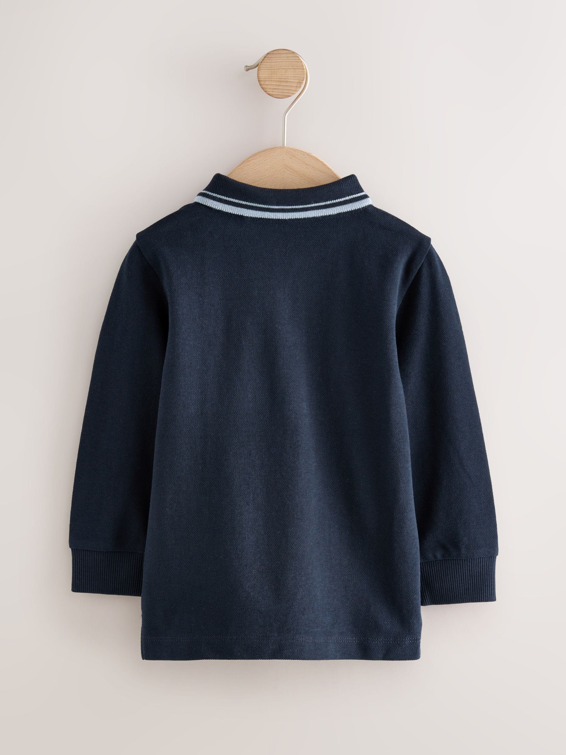 Dsiney Kidz - Navy Long Sleeve Polo Shirt (3mths-7yrs) image 2