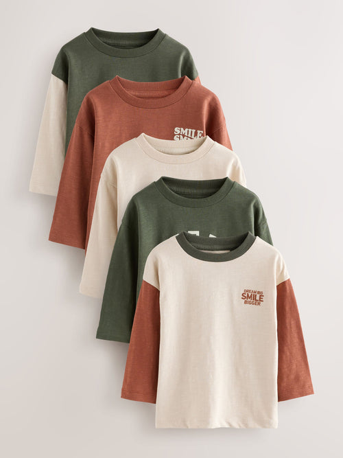 Multi Minerals Long Sleeve T-Shirts 5 Pack (3mths-7yrs) image 1