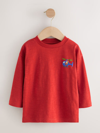 Multi Animals on Transport Long Sleeve T-Shirts 5 Pack (3mths-7yrs) image 5