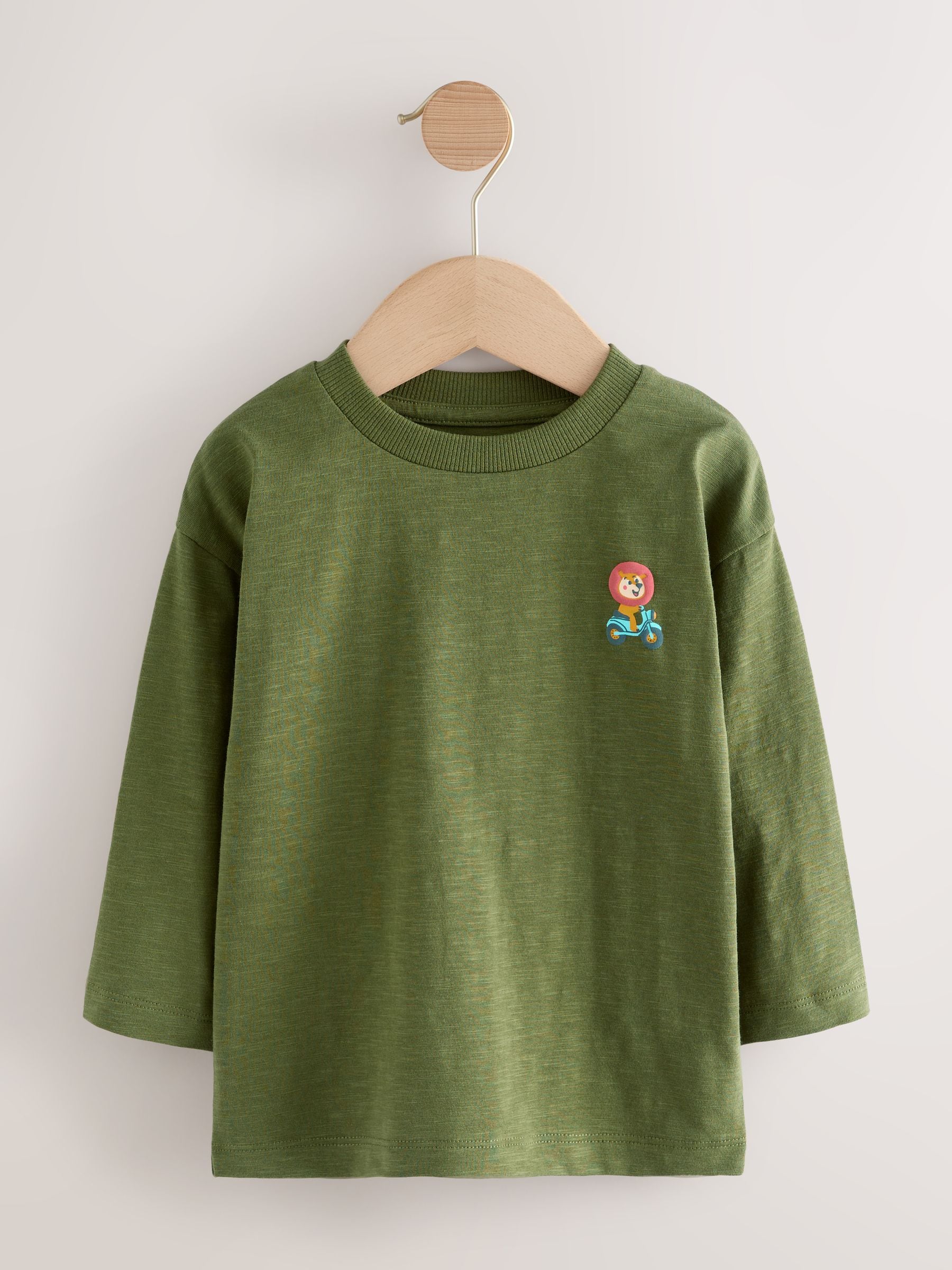 Multi Animals on Transport Long Sleeve T-Shirts 5 Pack (3mths-7yrs) image 7