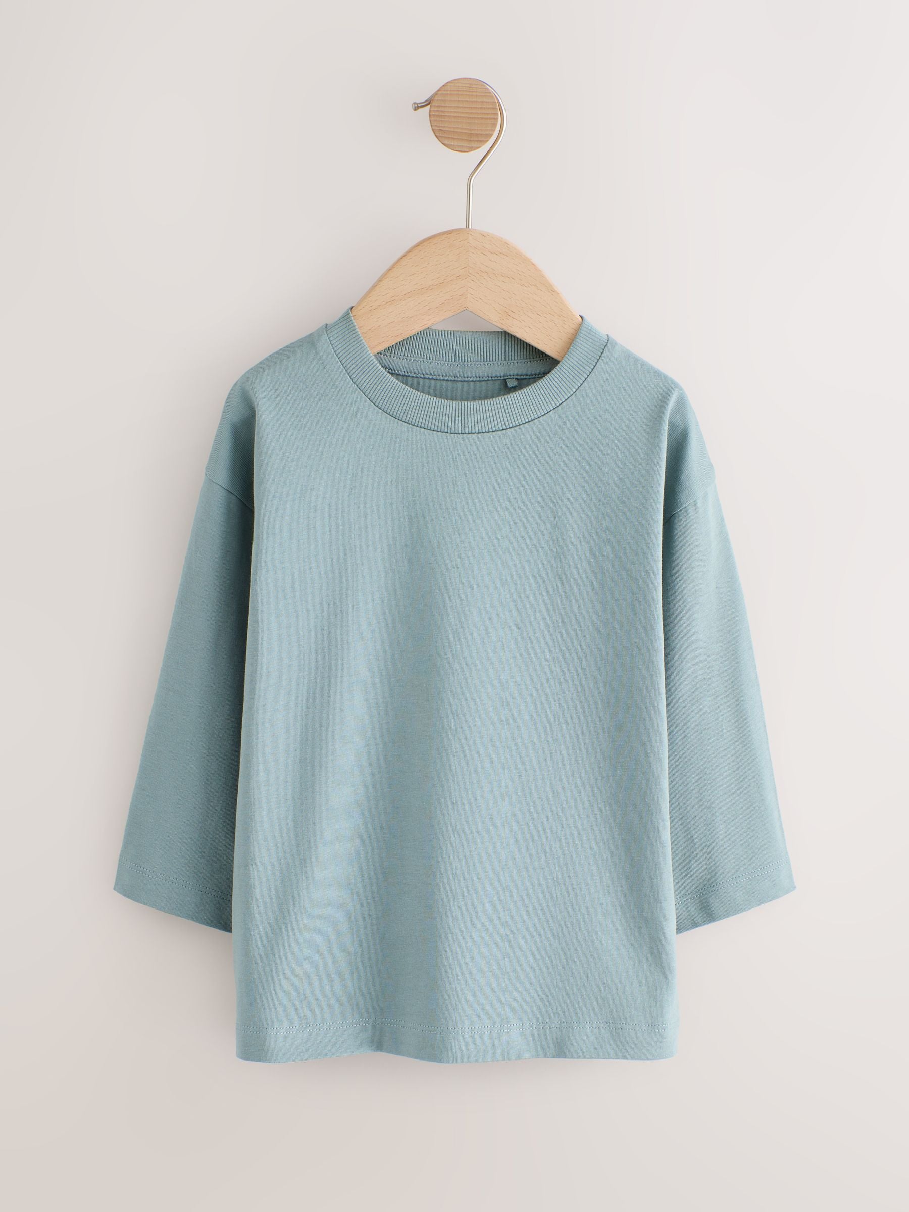 Multi Blue Long Sleeve T-Shirts 5 Pack (3mths-7yrs) image 4
