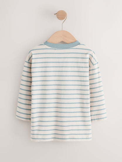 Multi Blue Long Sleeve T-Shirts 5 Pack (3mths-7yrs) image 7