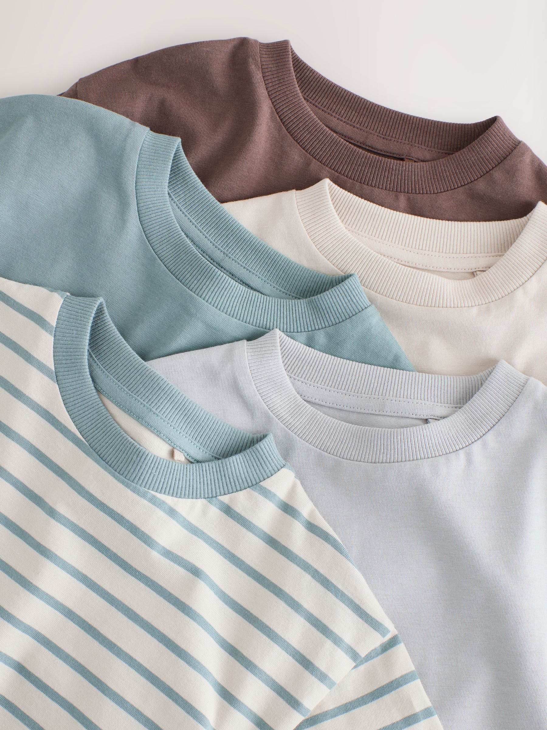Multi Blue Long Sleeve T-Shirts 5 Pack (3mths-7yrs) image 8