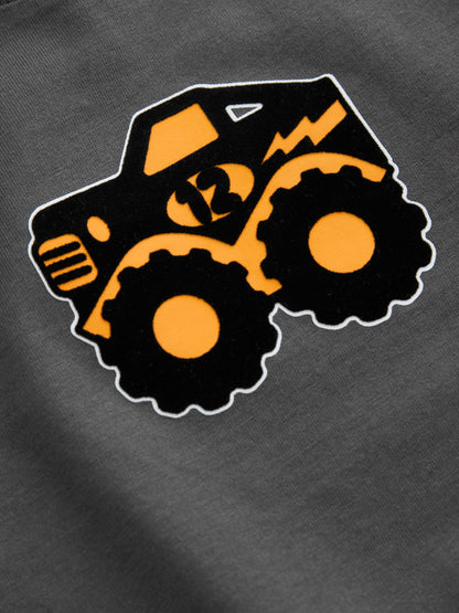Red Monster Trucks Long Sleeve Graphic Print T-Shirts 3 Pack (3mths-7yrs) image 7