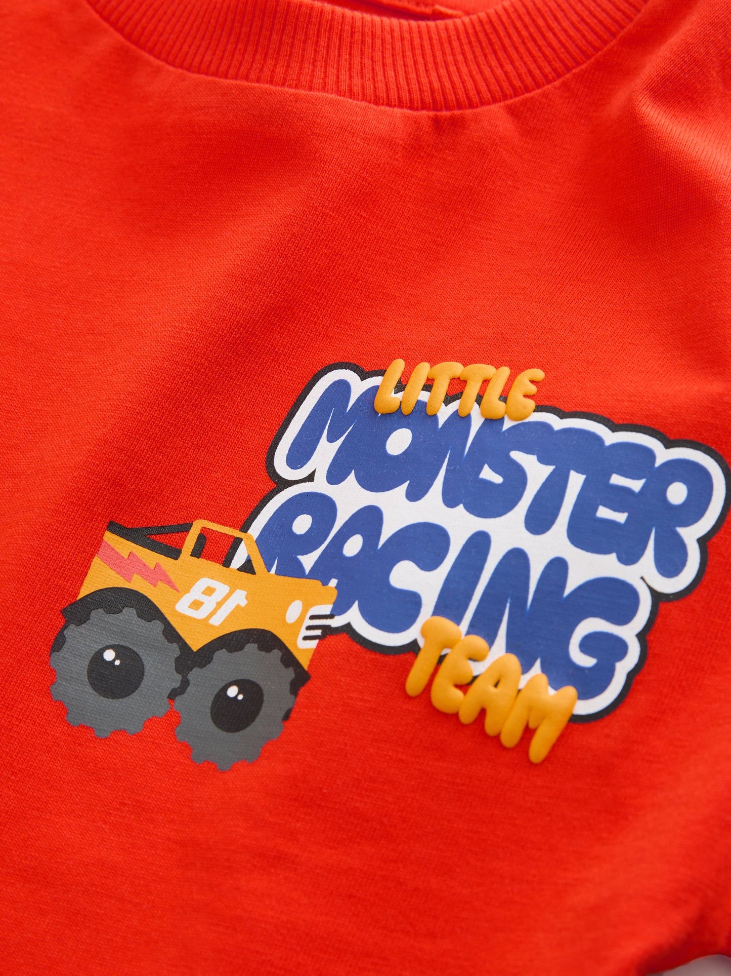 Red Monster Trucks Long Sleeve Graphic Print T-Shirts 3 Pack (3mths-7yrs) image 8