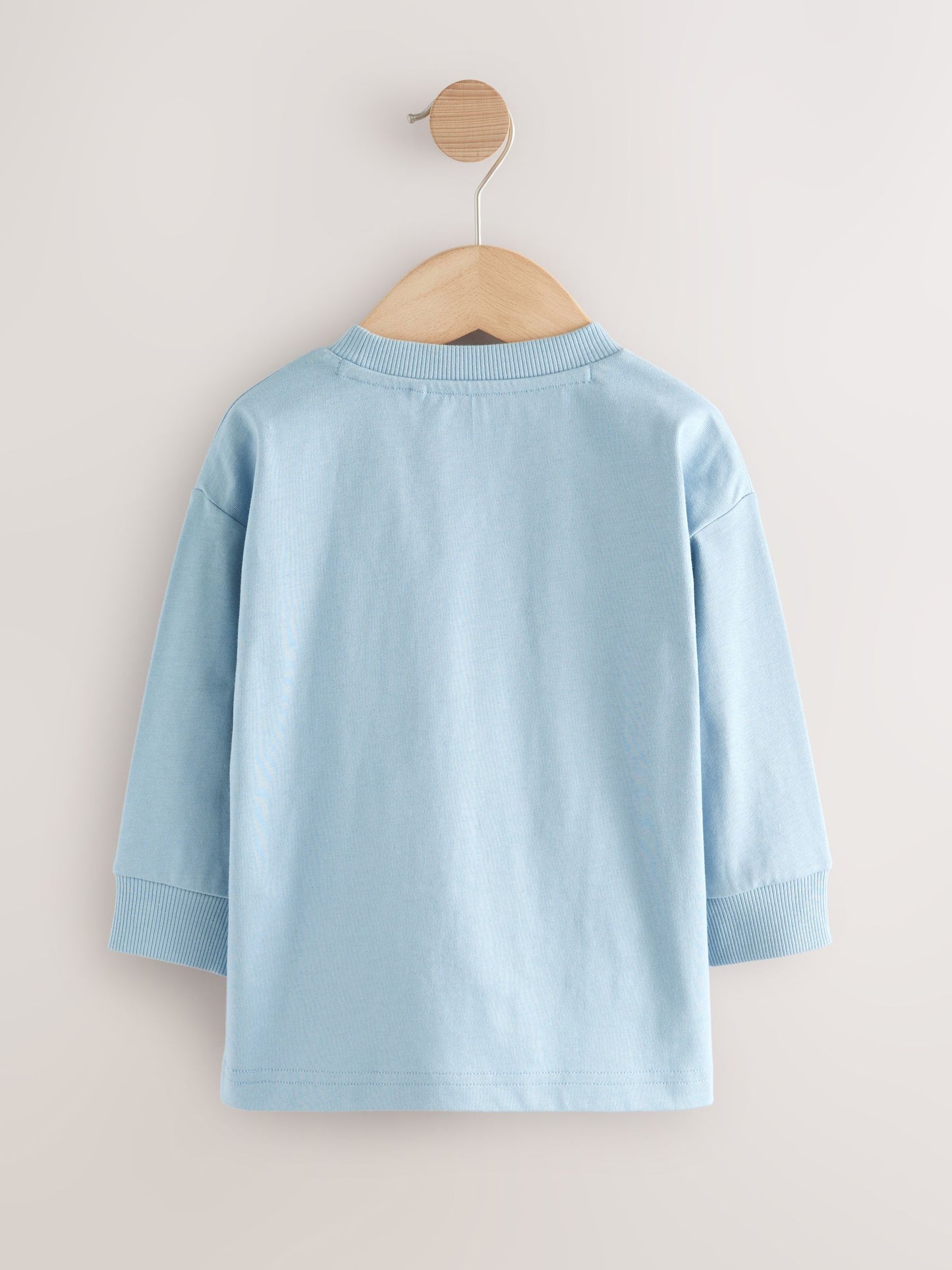 Blue/Ecru Animal Transport Long Sleeve Appliqué T-Shirts 3 Pack (3mths-7yrs) image 4