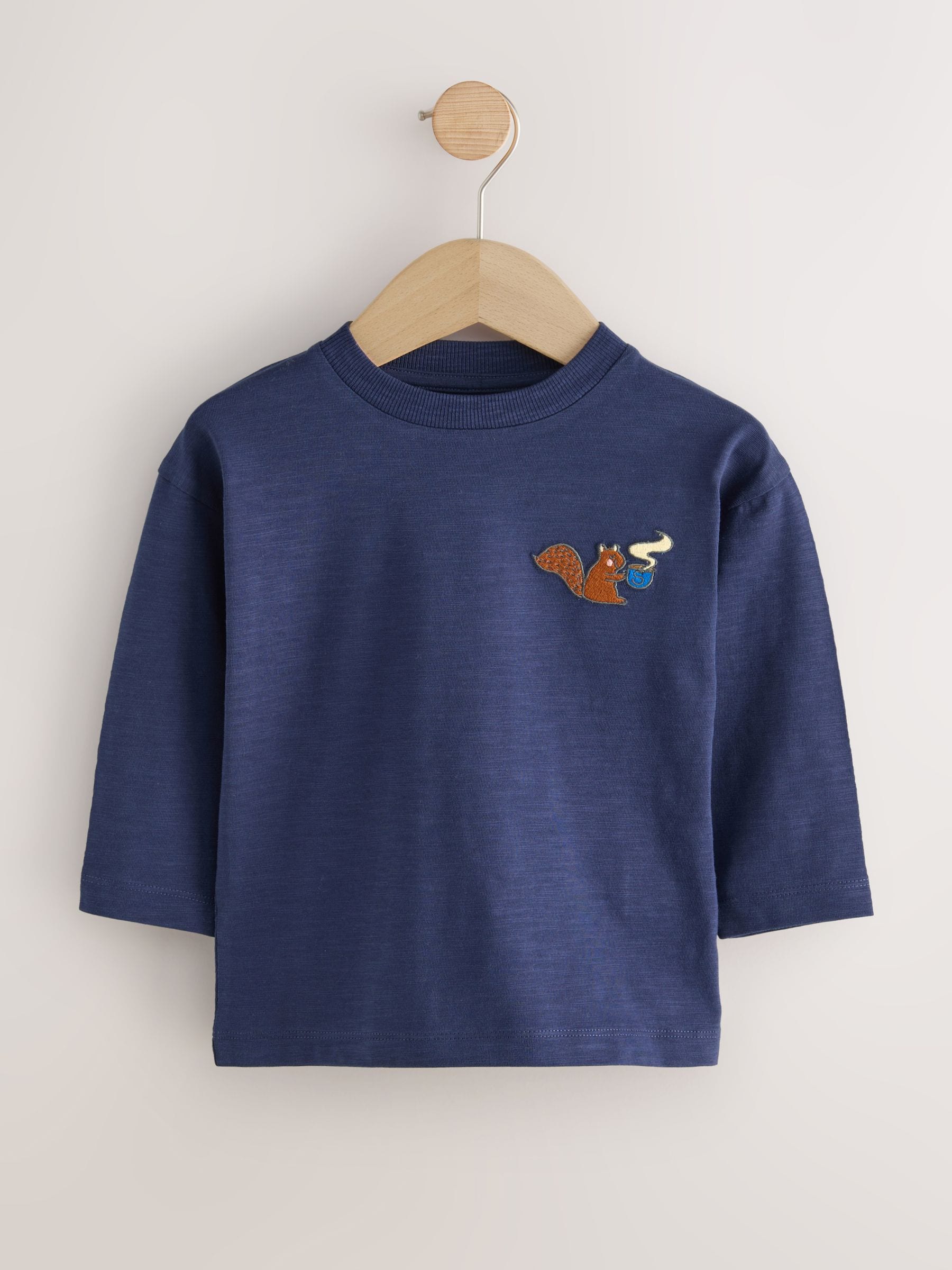 Dsiney Kidz - Multi Bright Animals Long Sleeve T-Shirts 5 Pack (3mths-7yrs) image 5