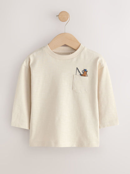 Multi Bright Animals Long Sleeve T-Shirts 5 Pack (3mths-7yrs) image 7