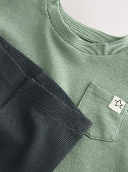 Dsiney Kidz - Sage Green Long Sleeve Top and Leggings Set (3mths-7yrs) image 7