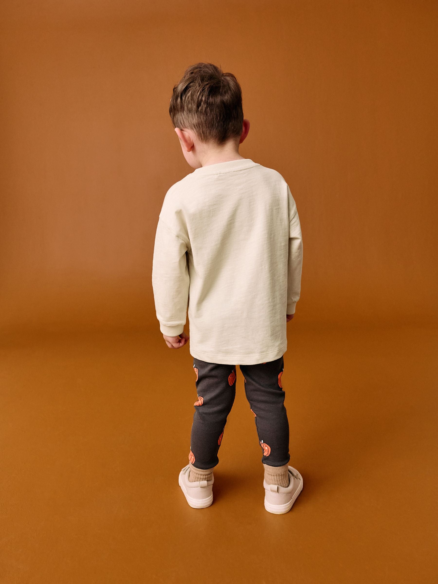Neutral Little Pumpkin Halloween Long Sleeve Top and Leggings Set (3mths-7yrs) image 4