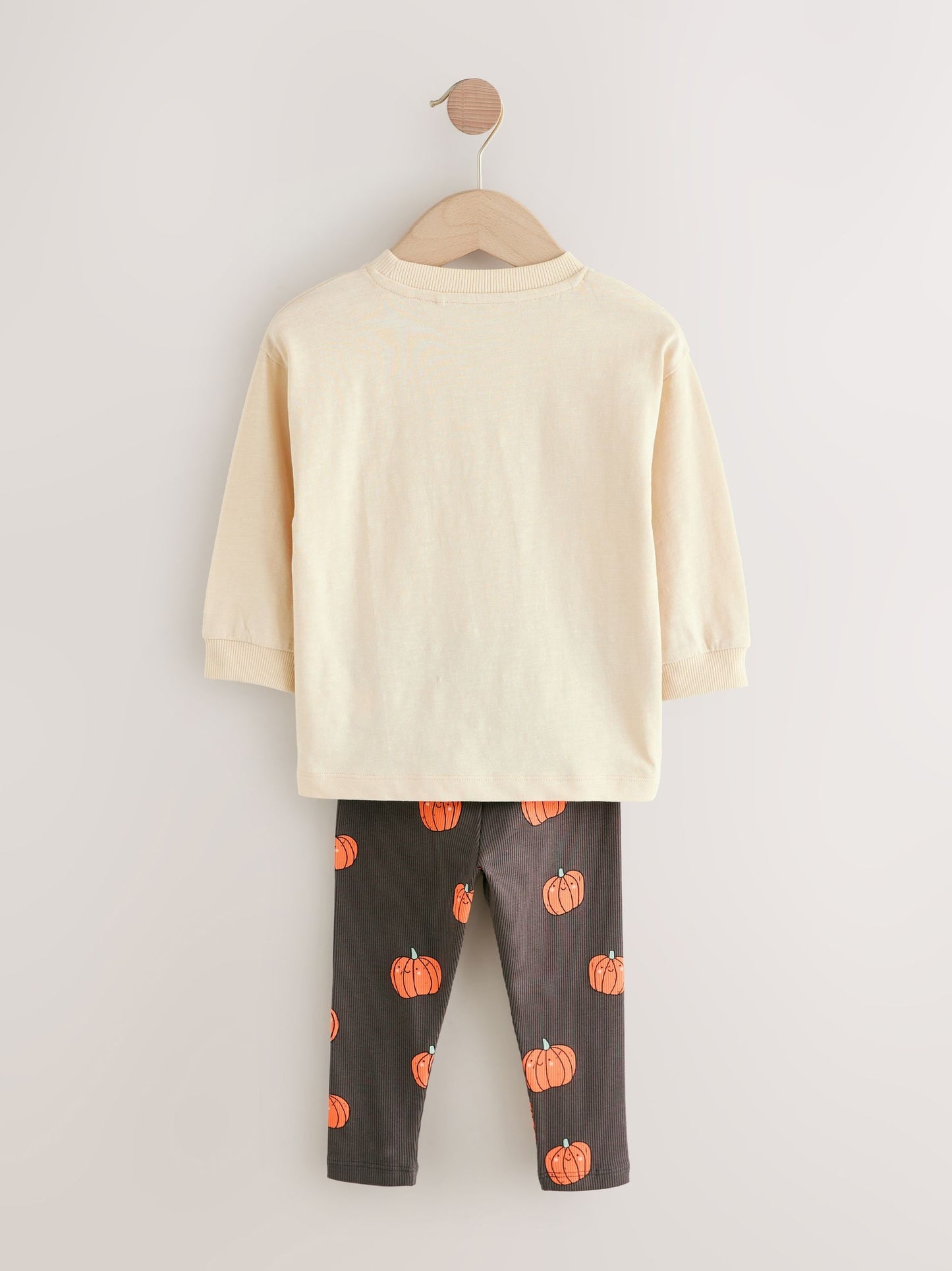 Neutral Little Pumpkin Halloween Long Sleeve Top and Leggings Set (3mths-7yrs) image 8