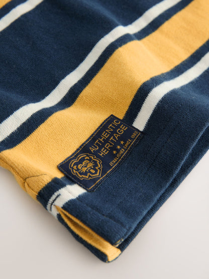 Dsiney Kidz - Navy/Yellow Striped Long Sleeve Rugby Polo Shirt (3mths-7yrs) image 10