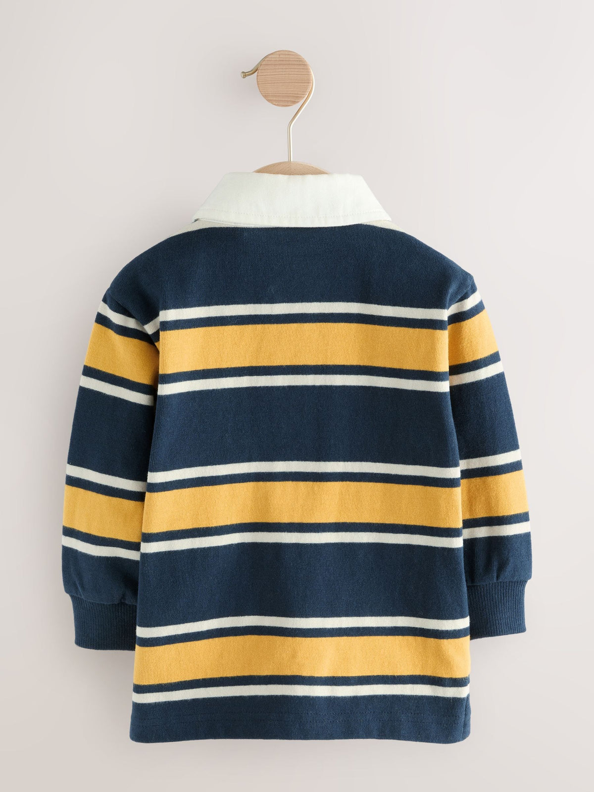 Dsiney Kidz - Navy/Yellow Striped Long Sleeve Rugby Polo Shirt (3mths-7yrs) image 8