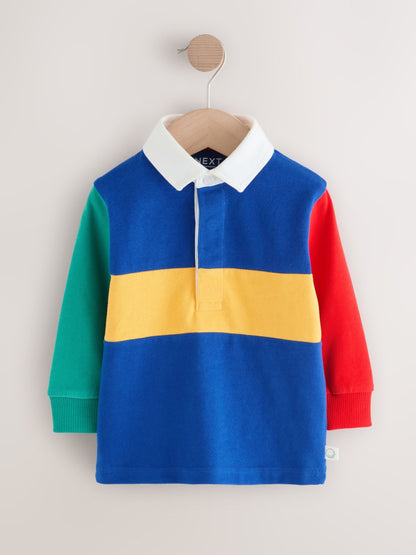 Dsiney Kidz - Multi Hotchpotch Long Sleeve Rugby Polo Shirt (3mths-7yrs) image 5