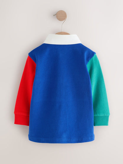 Dsiney Kidz - Multi Hotchpotch Long Sleeve Rugby Polo Shirt (3mths-7yrs) image 6