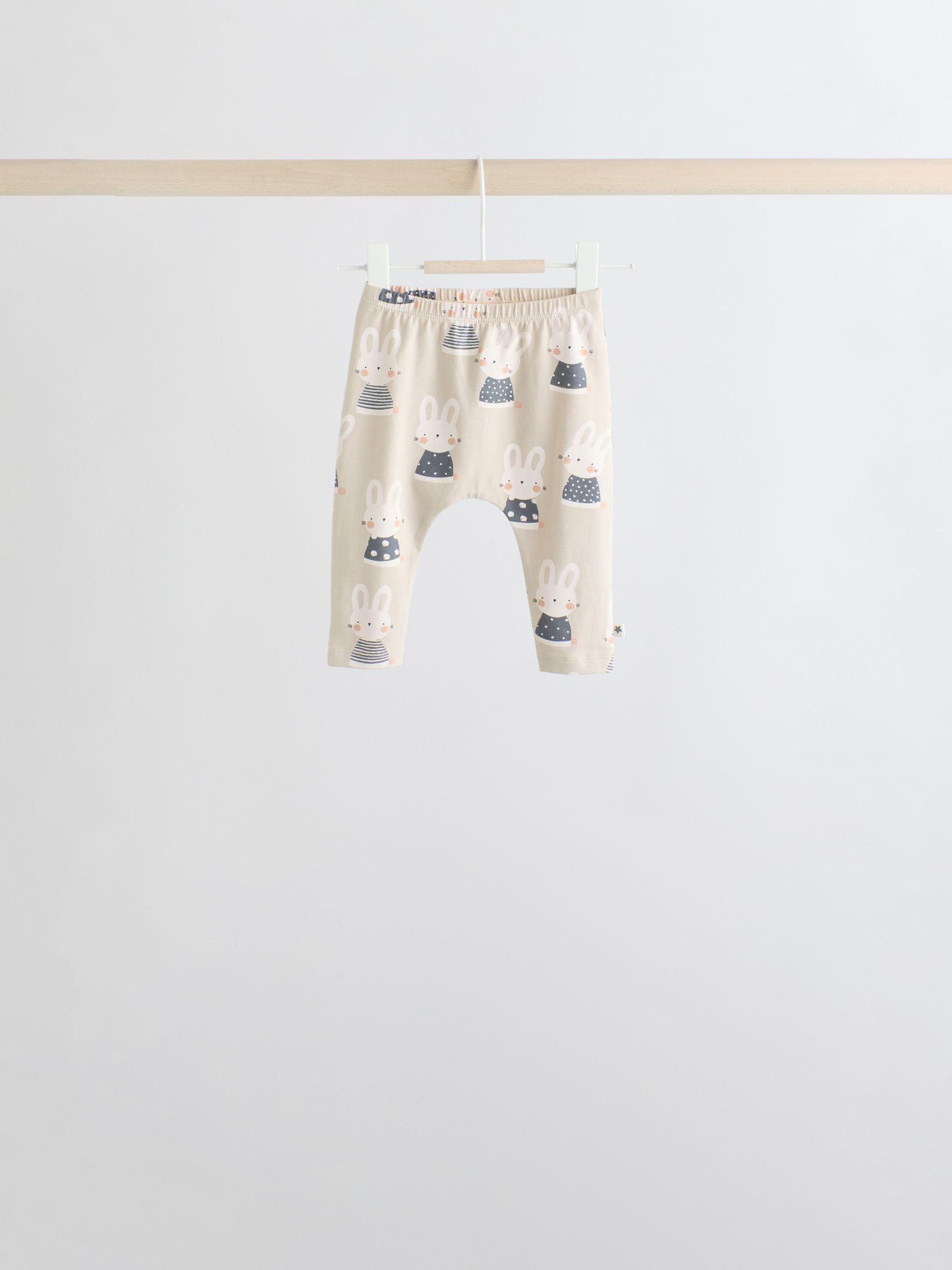 Grey/Cream Character Long Sleeve Top And Leggings Set 6 Piece (0mths-3yrs) image 3