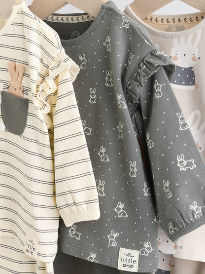 Grey/Cream Character Long Sleeve Top And Leggings Set 6 Piece (0mths-3yrs) image 4