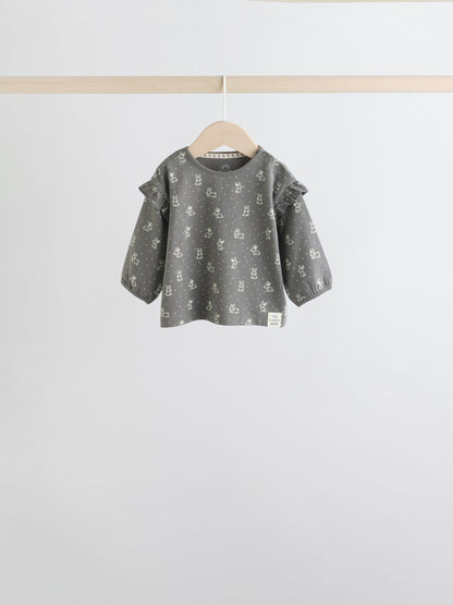 Grey/Cream Character Long Sleeve Top And Leggings Set 6 Piece (0mths-3yrs) image 7