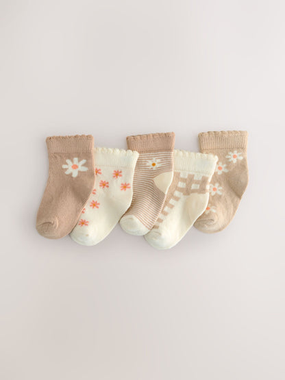 Neutral Baby Socks 5 Pack (0mths-2yrs)