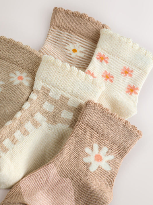 Neutral Baby Socks 5 Pack (0mths-2yrs)