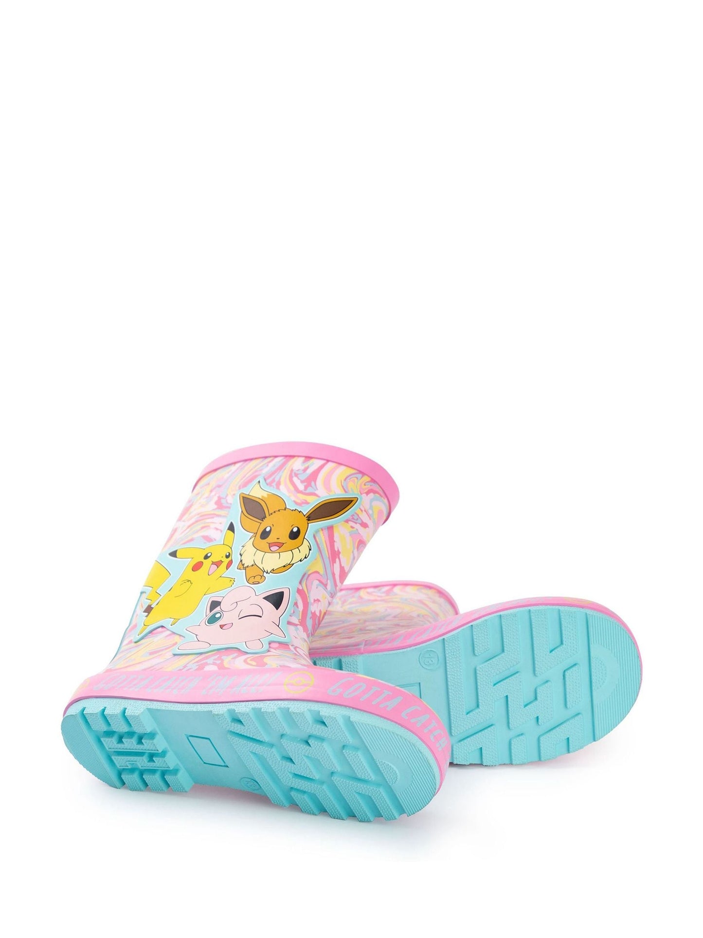 Vanilla Underground Pink Kids Pokemon Wellies with Handles image 4