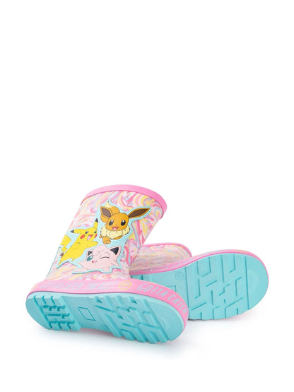 Vanilla Underground Pink Kids Pokemon Wellies with Handles image 4