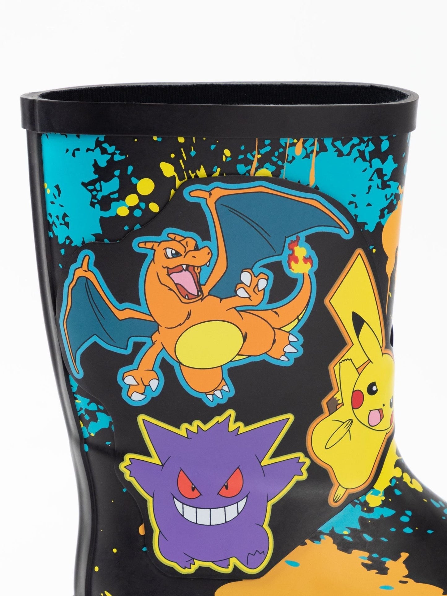 Vanilla Underground Black Kids Pokemon Wellies with Handles image 6