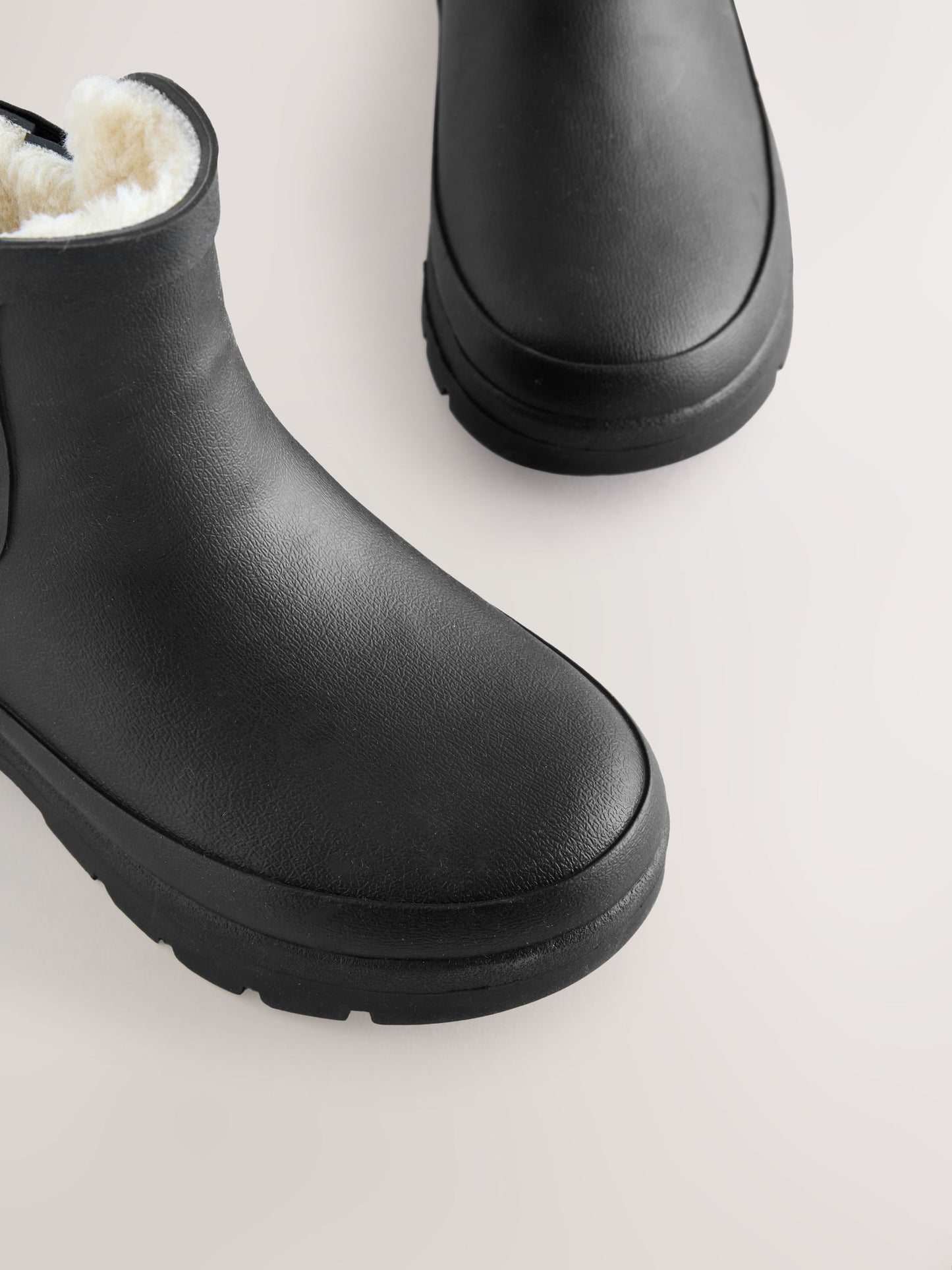 Black Warm Lined Ankle Wellies image 4
