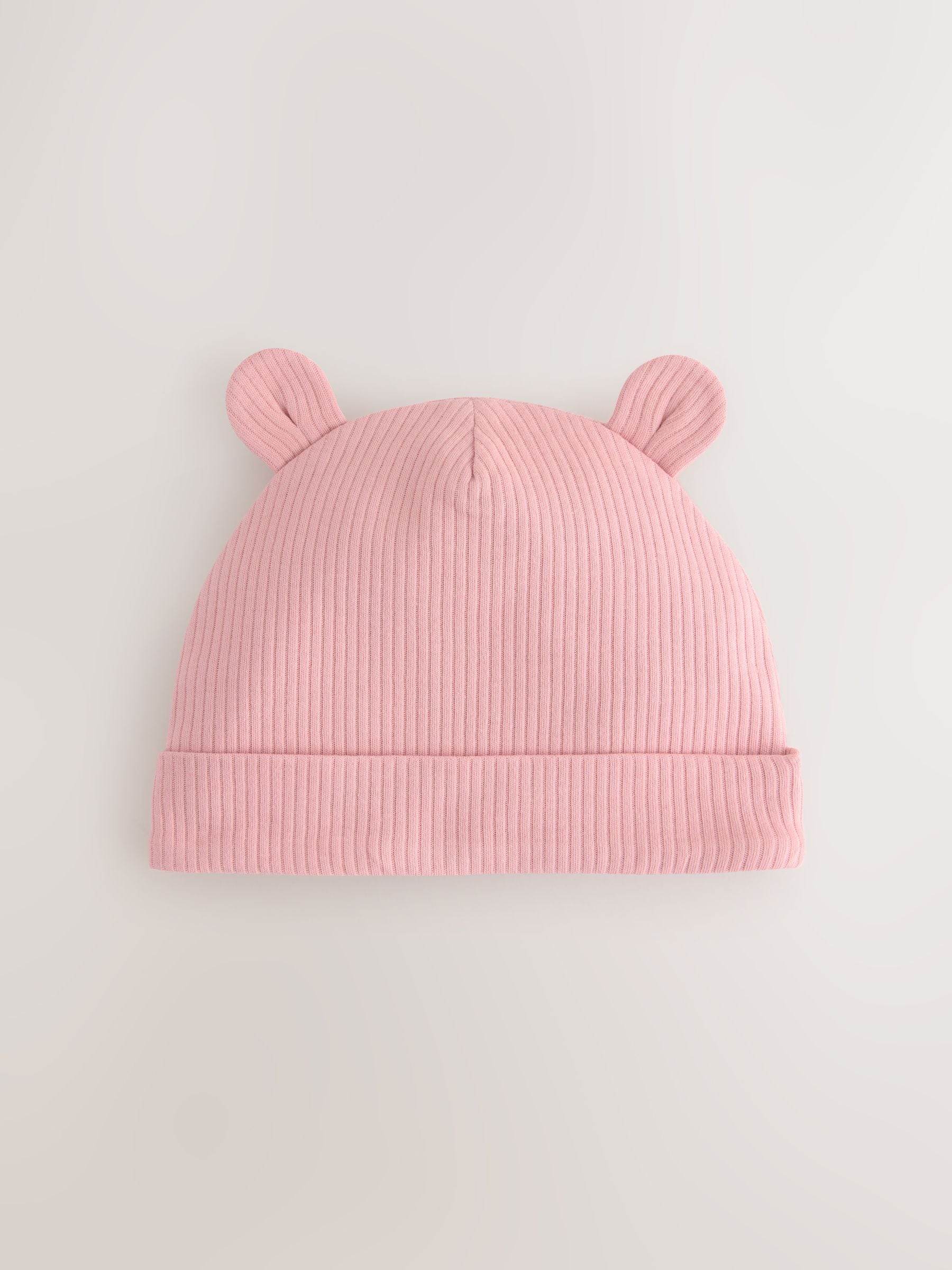 Pink 3 Pack Baby Beanies (0-18mths) image 2