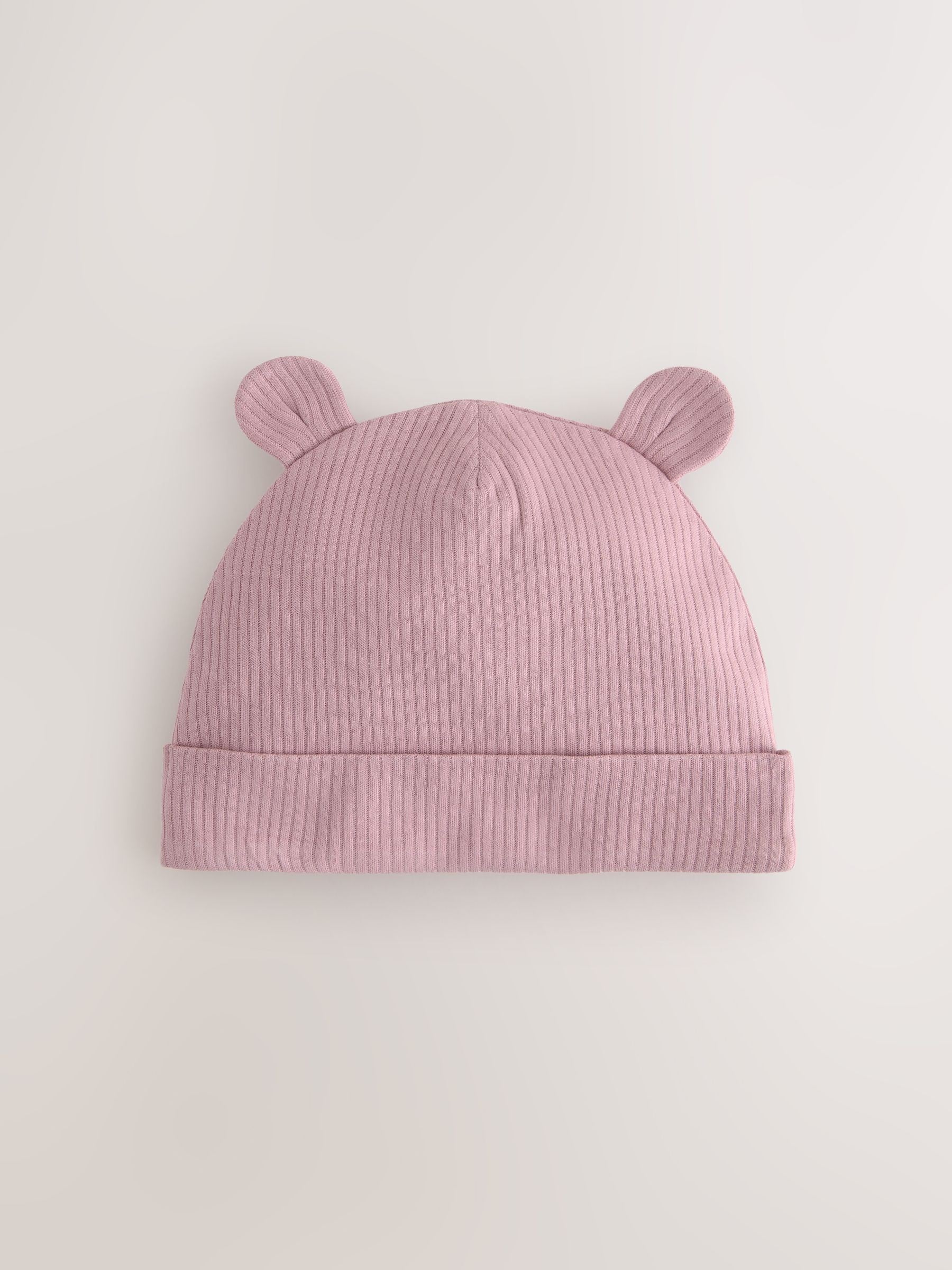 Pink 3 Pack Baby Beanies (0-18mths) image 3