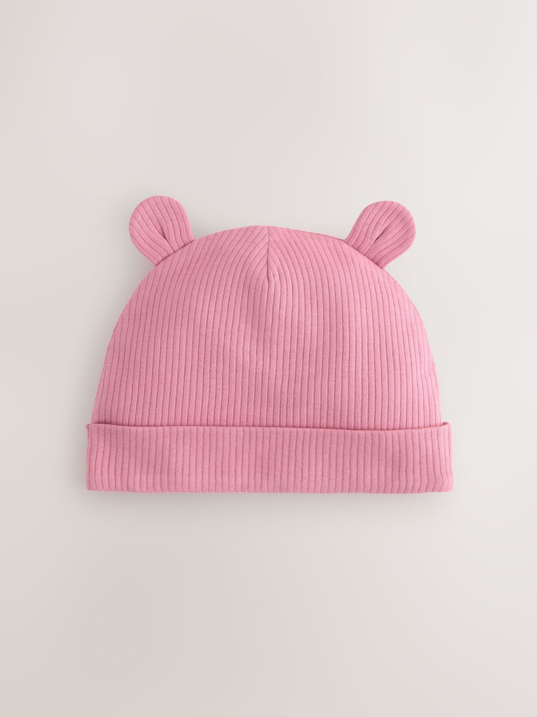 Pink 3 Pack Baby Beanies (0-18mths) image 4