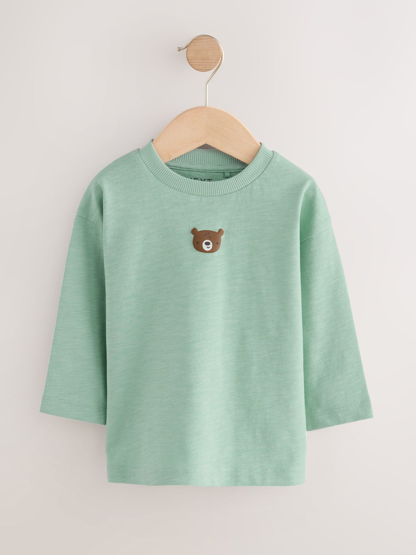 Mineral Green Long Sleeves Semi Plain T-Shirt (3mths-7yrs) image 1