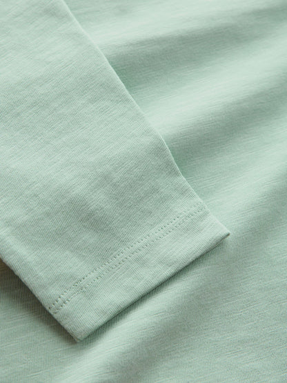 Mineral Green Long Sleeves Semi Plain T-Shirt (3mths-7yrs) image 4