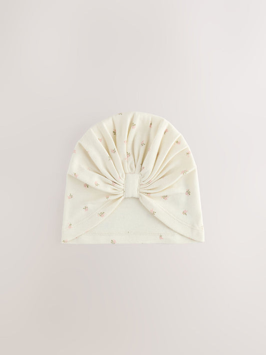 Pink 2 Pack Baby Turbans (0-18mths) image 3