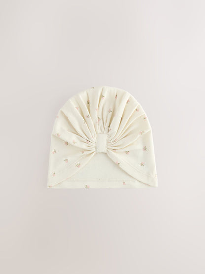 Pink 2 Pack Baby Turbans (0-18mths) image 2
