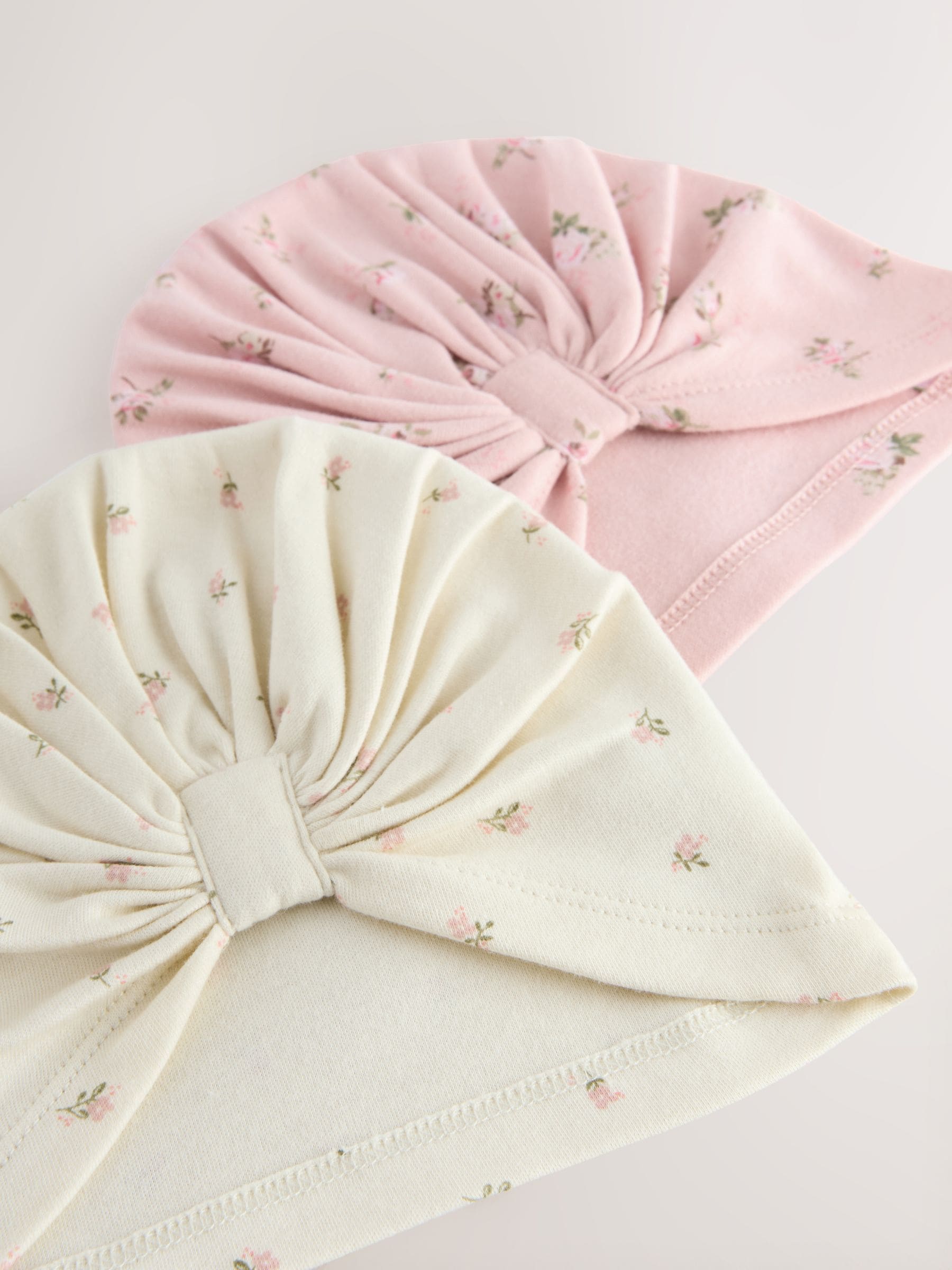 Pink 2 Pack Baby Turbans (0-18mths) image 4