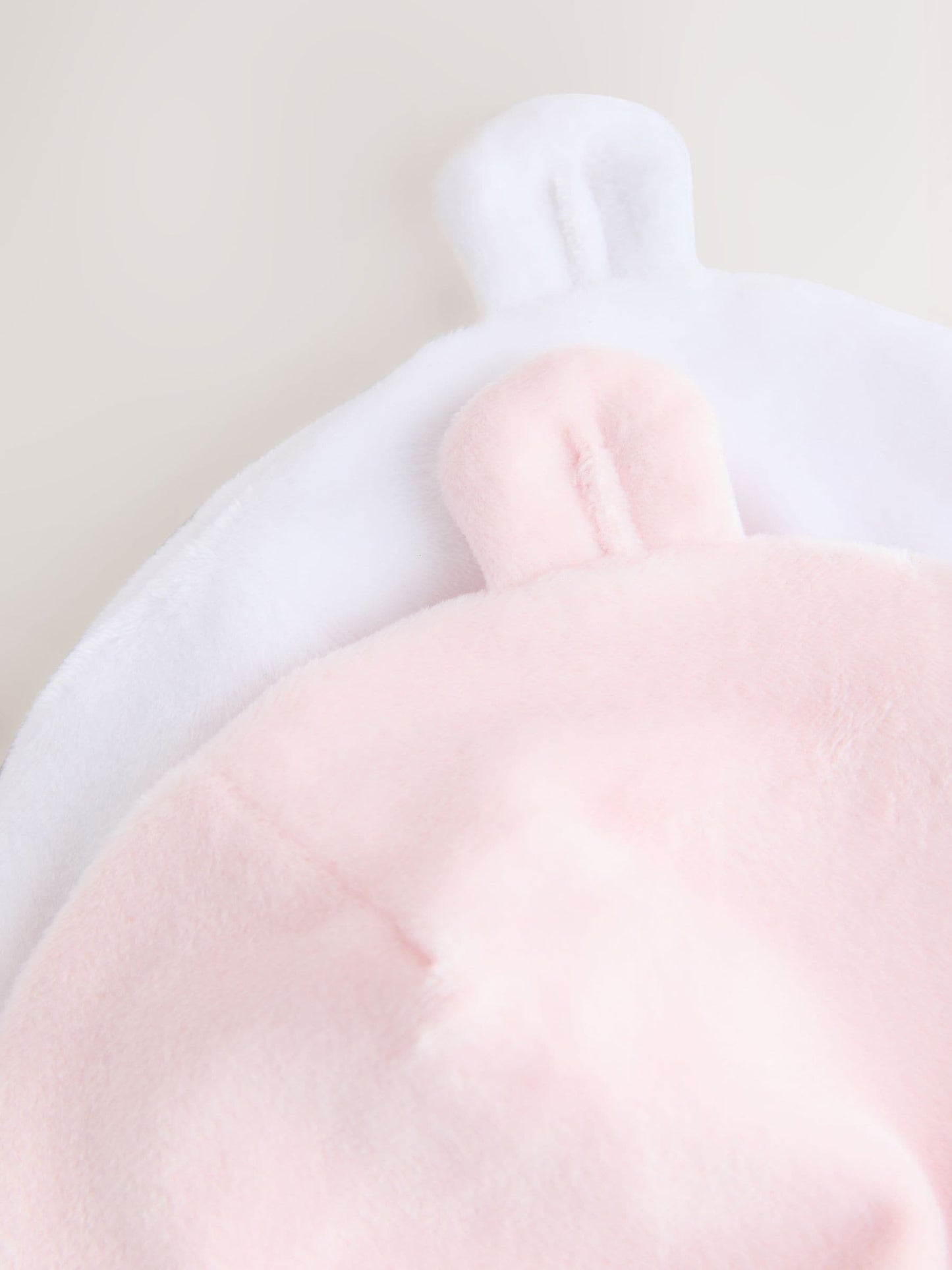 Pink Baby Velour Beanies 2 Pack (0-12mths)