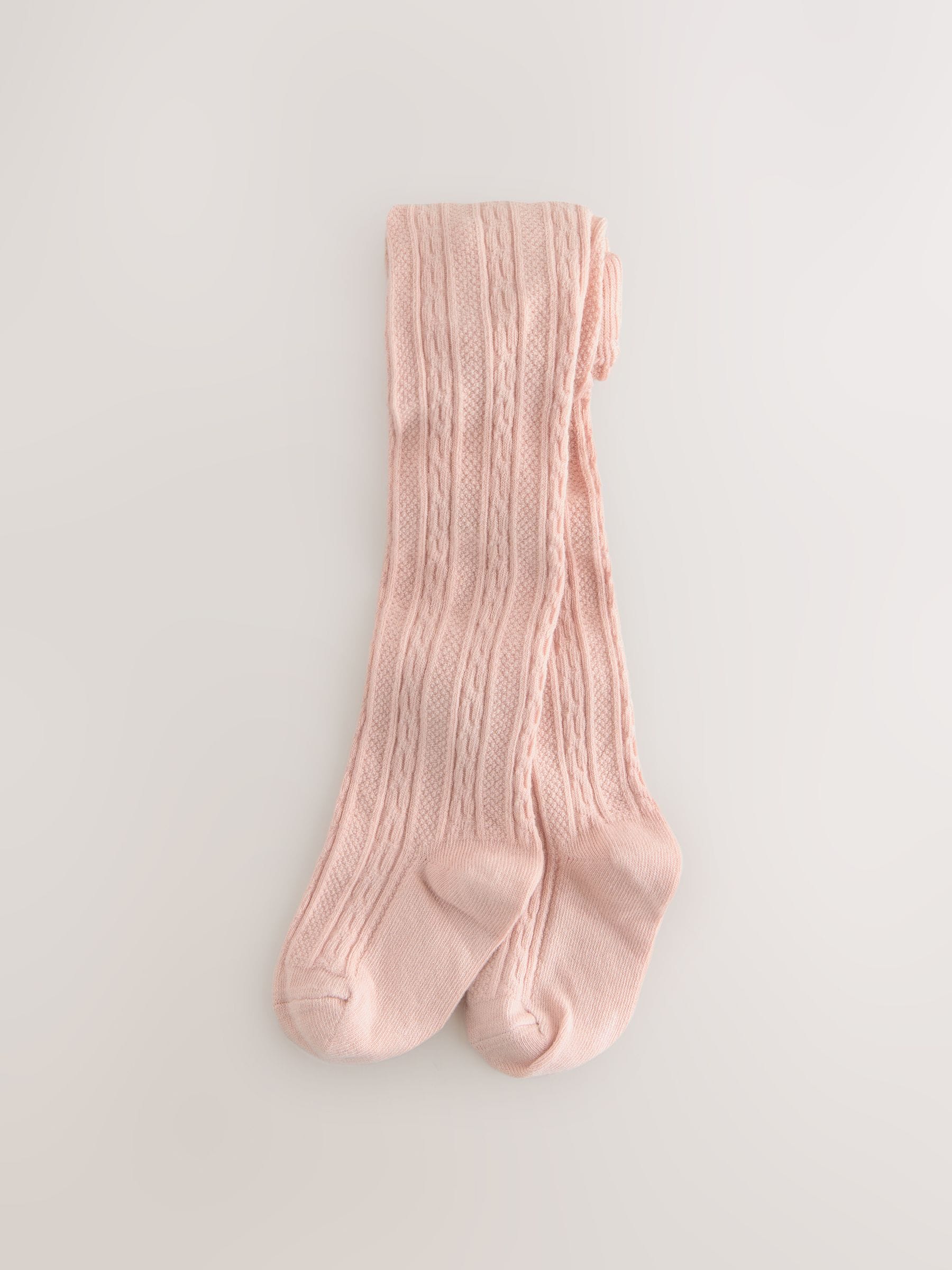 Pink Baby Tights 3 Pack (0mths-2yrs) image 4